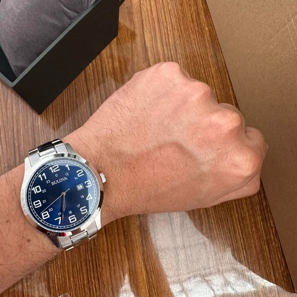Bulova Men's Indicator Two Tone Blue Watch